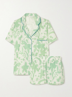 Floral Pajamas in Green Print-YiYi-HW102241