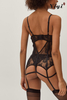 Black pattern girly sexy lingerie-YiYi-UW20210350