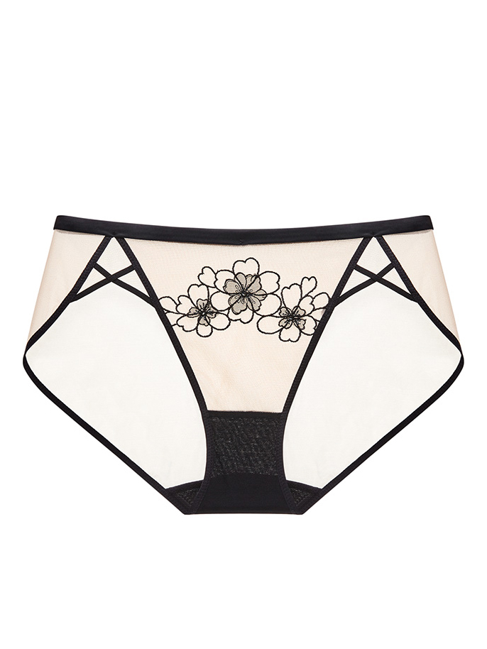 Black Three-flowered Pants with A Trench-YiYi-UW102825