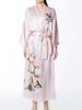 Classical Silk Printed Nightdress with Long Sleeves-YiYi-HW102204
