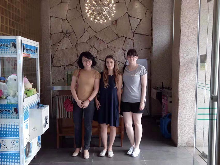 Group photo with Marta Bołoz and Ewelina Mierzejewska ,the Junior Fashion Buyer in ESOTIQ&HENDERSON S.A. from Poland 