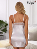 Pure white sexy lace women's dress sleepwear-YiYi-SW2021019