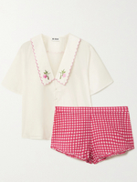 White And Pink Matching Pajamas-YiYi-HW102243