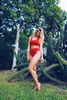 Bright Red I-back Two-piece Swimsuit-YiYi-101122