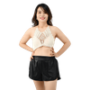 Two-piece swimsuit - woven top + lederhosen-YiYiSW10911