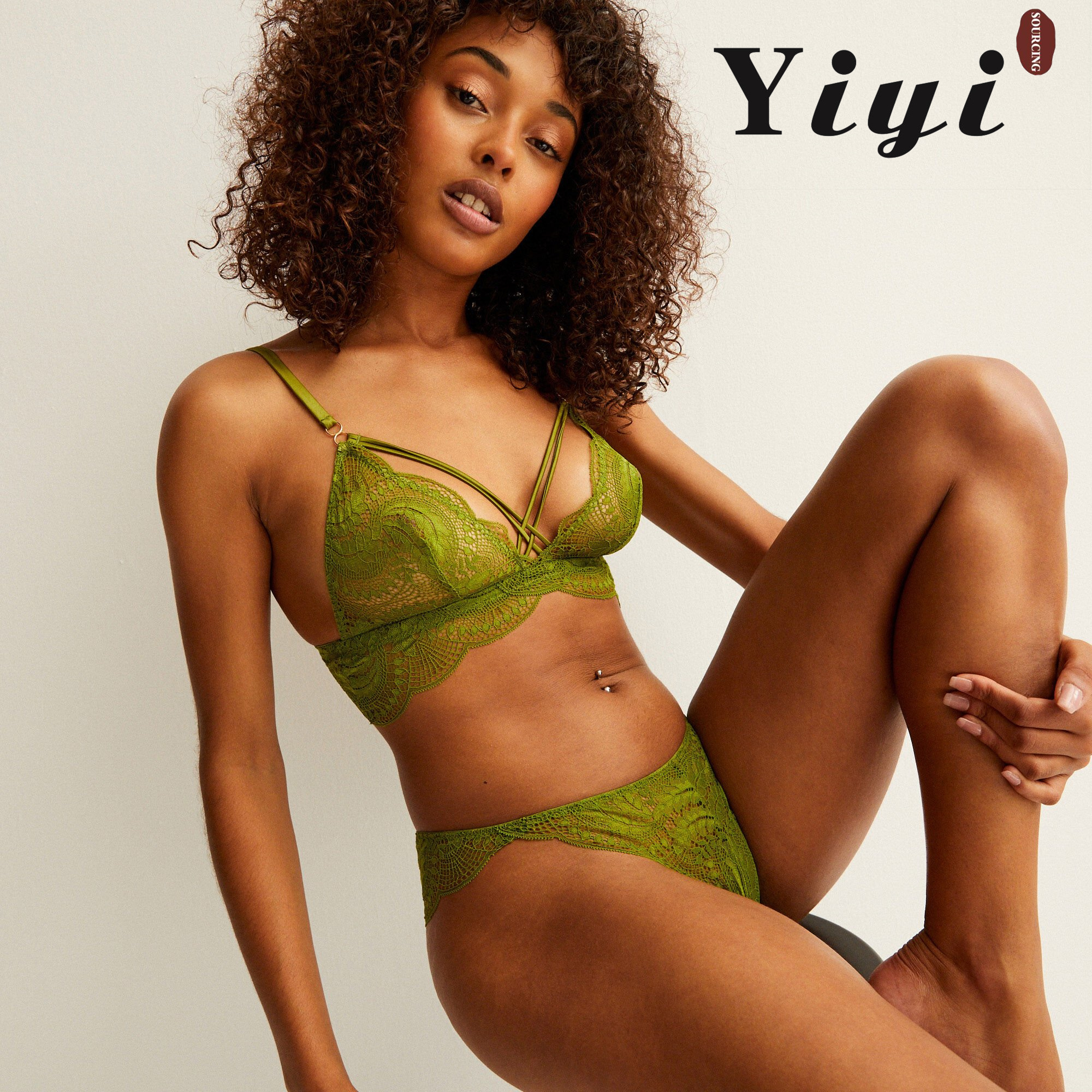 Valentine's Day Lace Babydoll Open Bra G-String Underwear -YiYi-UW2021013