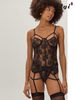 Black pattern girly sexy lingerie-YiYi-UW20210350