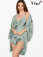 Sexy Lace Solid Color Women's Sleepwear-YiYi-SW2021017