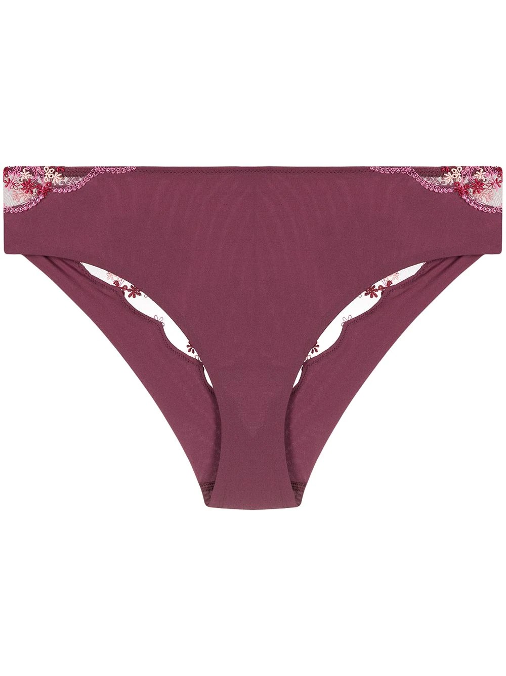 Bright Red Embroidered Underwear-YiYi-UW102819