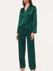 Dark Green Silk Pajamas-YiYi-HW102223