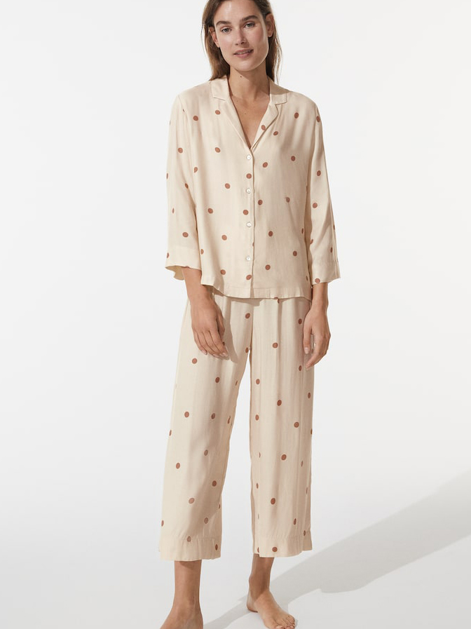 Printed Home Pajamas with Long Sleeves And Long Trousers-YiYi-HW102217
