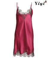 Pure Color Sexy Lace Women's Dress Sleepwear-YiYi-SW2021026