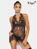 Black perspective seductive sexy lingerie-YiYi-UW20210359