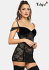 Black sexy mature glamorous erotic lingerie-YiYi-UW20210357