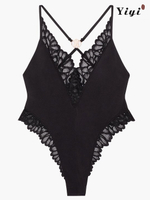 Sexy Hollow Floral Teddy Ultra-thin Breathable Ladies Corset-YiYi-UW20210363