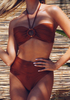 American Designer's Two-piece Halter Swimsuit-YiYi-SW101102