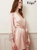 Embroidered Sleeves Charming Women's Dress Sleepwear-YiYi-SW2021012